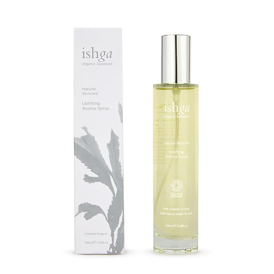 Ishga Body Spray | Natural & Organic Skincare | Scottish Seaweed | Lemongrass, Rose Geranium, Red Mandarin, Bergamot, Sandalwood | 3.38fl oz (100ml)