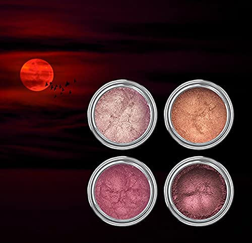 Concrete Minerals Metallic Eyeshadow, Silky- Smooth and Highly Pigmented, Longer-Lasting With No Creasing, 100% Vegan and Cruelty Free, 8 Grams Loose Mineral Powder (Blood Moon)