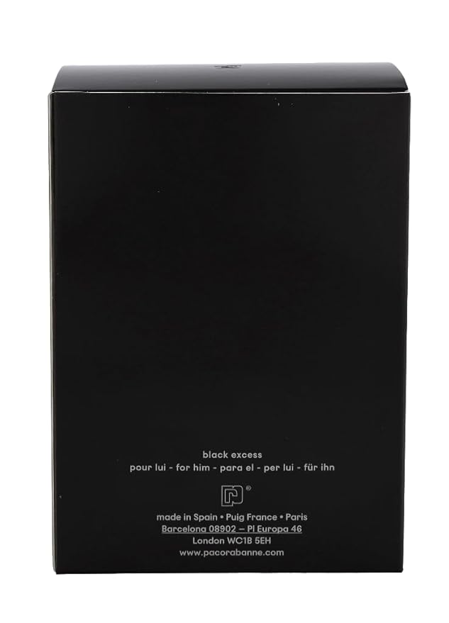 Black XS Excess by Paco Rabanne for Men 3.4 oz Eau de Toilette Spray