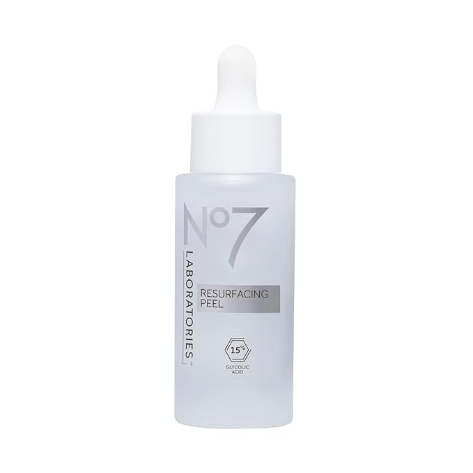 No7 Laboratories Resurfacing Peel 15% Glycolic Acid - Skin Resurfacing Face Peel for Smoother Skin - Brightening Pore Cleanser + Face Peeling Treatment for Impurities & Dead Skin Cells (30ml)