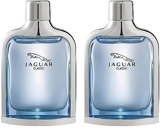 Jaguar Classic Blue for Men Eau de Toilette Spray, 3.4 Ounce (Pack of 2)