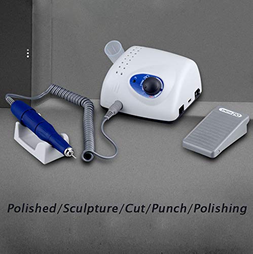 SERZG-- Professional 35000RPM Nail Drill Polisher Acrylic Electric Nail Files Machine Drill Bit Finger Toe Nail Care Supplies Set Home Salon Equipment