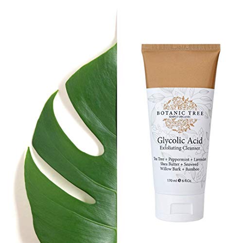 Botanic Tree Double Face Wash Kit - Gentle Facial Cleanser Set of Glycolic Acid Exfoliator Facewash And Vitamin C Cleanser for Women, Men - Natural Exfoliating Scrub Set for Oily, Dry, Sensitive Skin