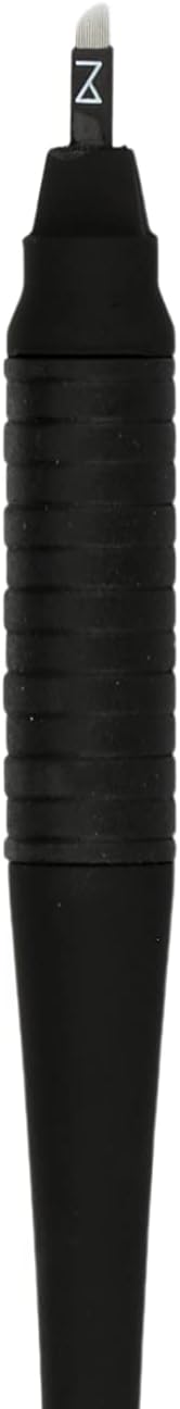 M PACK OF 10 Mellie's Signature Microblading Disposable Pen - Sterilized Blade - Comfortable Rubber Grip With Pigment Sponge (C14 NANO .15mm, Black)