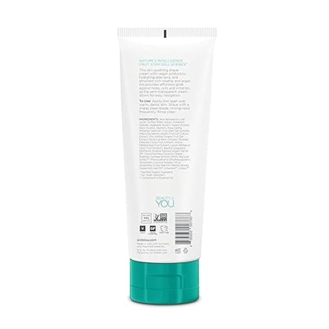 Andalou Naturals Coconut Lime Botanical Shave Cream, 8 Ounce