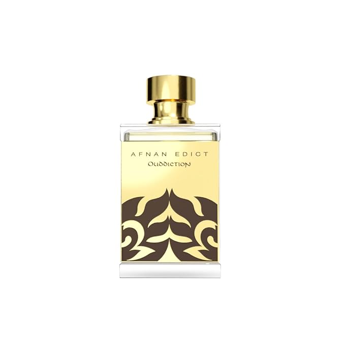 Afnan Edict Ouddiction Unisex Luxury Eau de Parfum Spray, 2.7 Fl. Oz – Opulent Oud & Amber Fragrance with Saffron & Leather