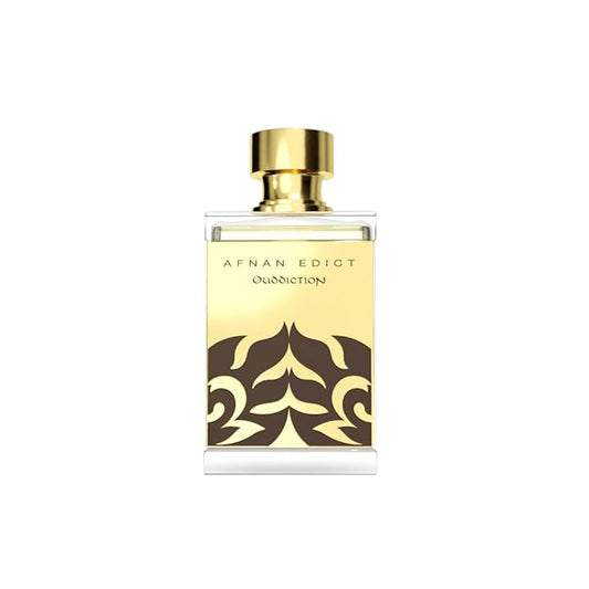 Afnan Edict Ouddiction Unisex Luxury Eau de Parfum Spray, 2.7 Fl. Oz – Opulent Oud & Amber Fragrance with Saffron & Leather