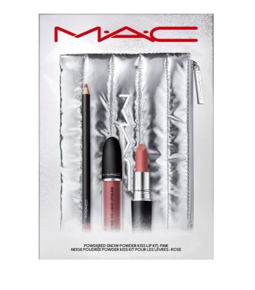 M.A.C Powdered Snow Powder Kiss Lip Kit - Pink