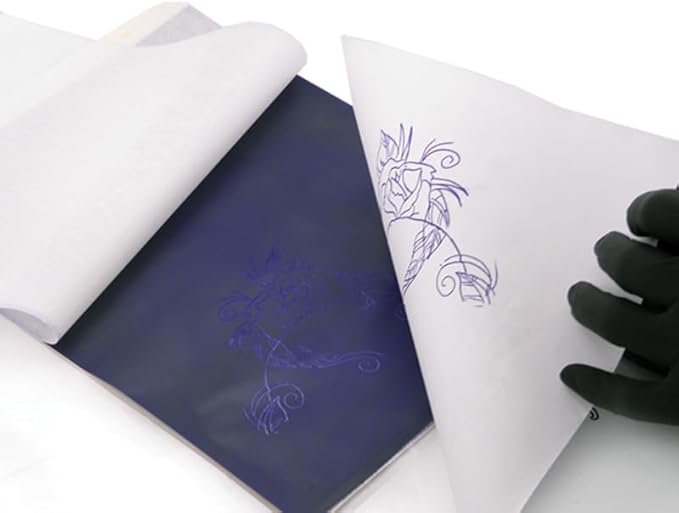 Atsui Tattoo Stencil Paper - Available in 20pcs Sheets, 100pcs Sheets, & 100 Feet Roll - Use by Hand or Stencil Machine - New and Improved Formula (20 Pack)