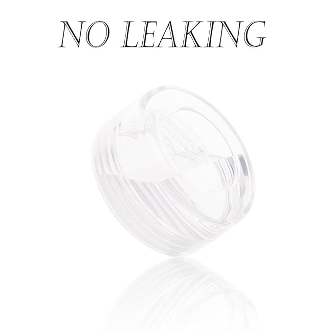 ZEJIA 5 Gram Sample Containers with Lids, Mini Makeup Containers, Empty Plastic Travel Cosmetic Containers with Labels(25 Count, Clear Lid)