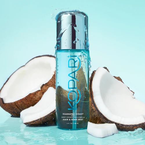 Kopari Hair & Body Mist Kaanapali Coast, Long-Lasting Clean Creamy Coconut Scent, Blend of Sweet Coconut Milk and Vanilla, Hints of Warm Spice, 4 oz
