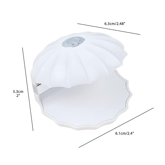 Enfudid Mini LED Nail Lamp Light for Nails, 180°Opening Design USB Nail Dryer Portable LED Nail Lamp Curing All Gels 18W Quick-Drying Sun LED Lamp for Single Finger