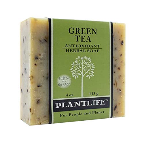 Plantlife Green Tea Bar Soap - Moisturizing and Soothing Soap for Your Skin - Hand Crafted Using Plant-Based Ingredients - Made in California 4oz Bar