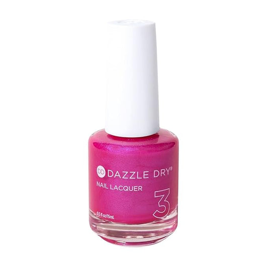 Dazzle Dry Nail Lacquer (Step 3) - Beloved - A bright hot pink shimmer with a subtle blue flash effect. Semi-sheer shimmer. (0.5 fl oz)