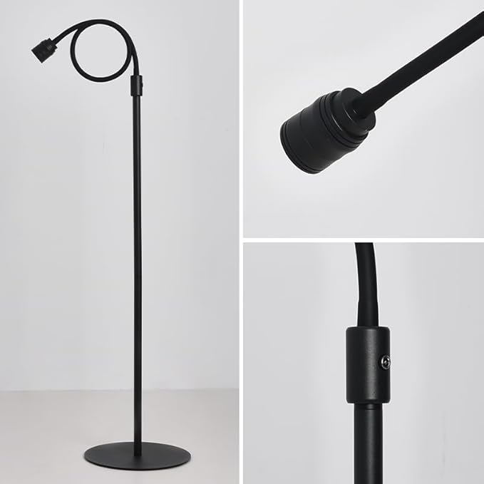 12W UV Lash Light with Foot Pedal, Rapid Dry in 2 Seconds Lash Lamp for Eyelash Extension Grafting Eyebrow Beauty Salon, Adjustable Angle and Light Spot Size, Lash Light for Eyelash Tech (Black)