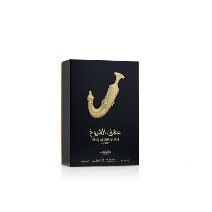 Lattafa Pride Ishq Al Shuyukh Gold for Unisex Eau de Parfum Spray, 3.4 Ounce