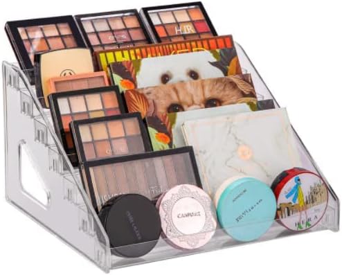 Nail Polish Organizer 84 Bottles of 7 Layers Sunglass Organizer Acrylic Display Rack Eyeglasses Storage Essential Oils Holder Makeup Organizer No Tool Needed Assembly, Clear