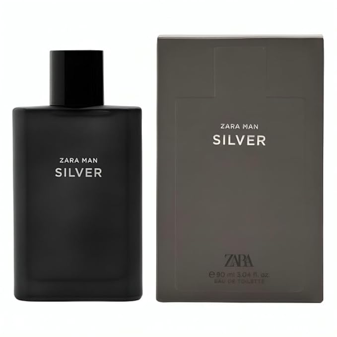 Zara Man Silver Cologne for Men EDT Eau De Toilette 90 ML (3.04 FL OZ)