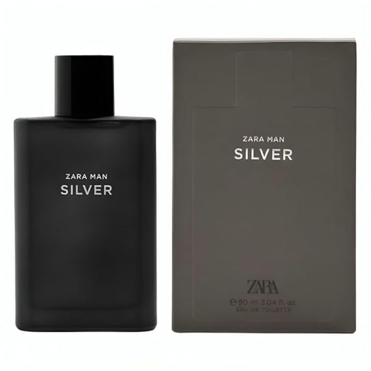 Zara Man Silver Cologne for Men EDT Eau De Toilette 90 ML (3.04 FL OZ)