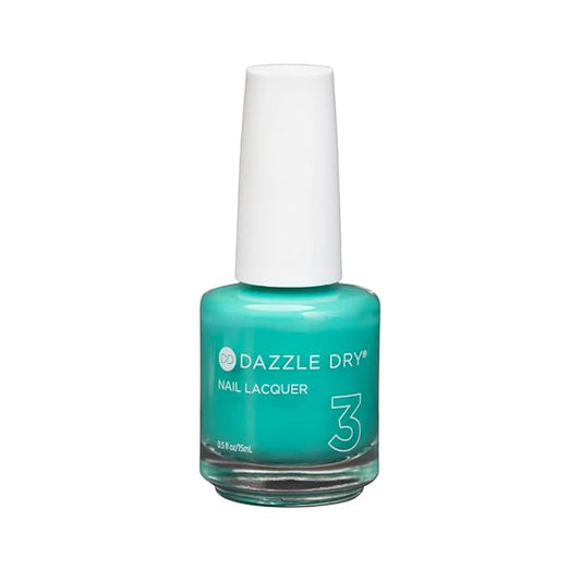 Dazzle Dry Nail Lacquer (Step 3) - Palm Springs - A mid-century modern deep seafoam green. Semi-sheer cream. (0.5 fl oz)