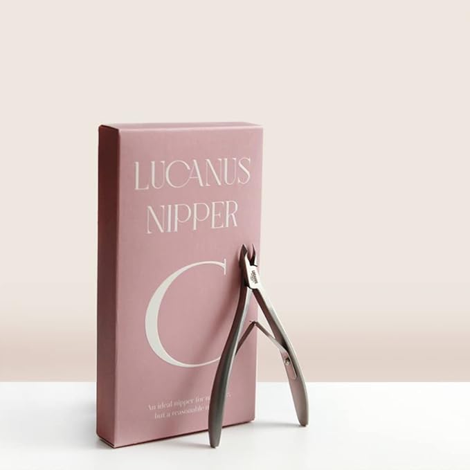 LUCANUS C type Cuticle Cutter Stainless Steel Cuticle Nippers with Hand-Sharpen Blades Cuticle Clippers for Nail Care Pedicure Manicure Nail Tools (Silver)