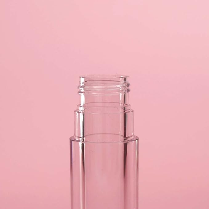 COSIDEA 30pcs Black Empty 6ml 0.2oz Lip Gloss Tubes with Big Doe Foot Wand，Round Lipgloss Containers，Concealer Tube Cosmetic Packing Container Bulk Wholesale