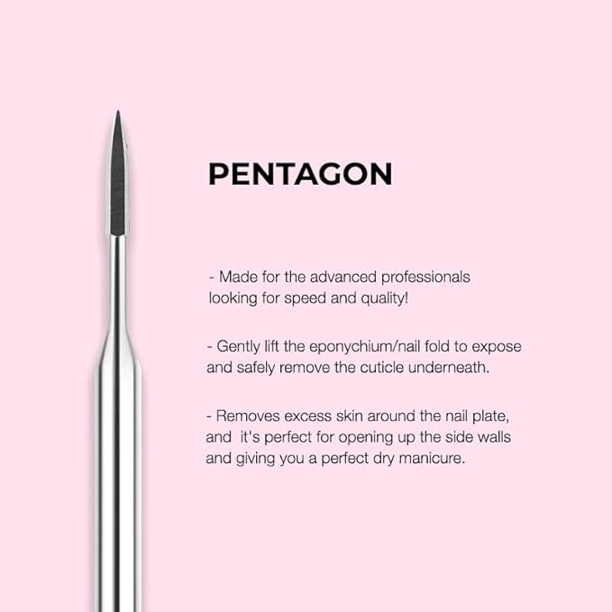 Kiara Sky Cuticle Bit and Bundle - Diamond Cuticle Drill Bits - Long Lasting Nail Drill Bits - Professional Cleaner Tool for Under Nails, Cuticle Bit Bundle