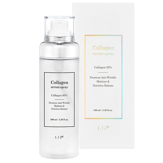 LIZK Collagen Serum Spray for Face 100ml (3.38 fl.oz) Glass Skin, Collagen extract 95%,easy to use, sparying at last step in skincare,body care, moisture mist, korea cosmetics