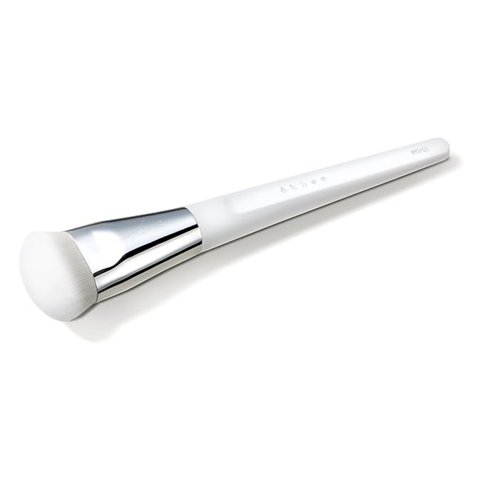 [SOO ADOR] okhee WHITE JADE Foundation Brush PIV01 - Flawless and Smooth Foundation Application for Radiant Skin | Designed by K-Pop Makeup Expert Seo Ok | Makeup Brush Base Brush