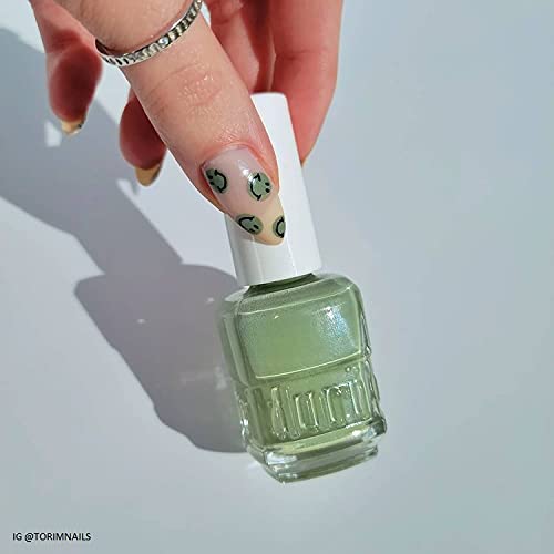 duri Nail Polish, 720 Barefoot, Creamy Pastel Green, Full Coverage, Glossy Finish, Fast Drying, 0.45 Fl Oz