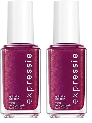 essie expressie Quick-Dry Vegan Nail Polish, Mic Drop-It-Low, Magenta Pink, 0.33 Ounce (Pack of 2)