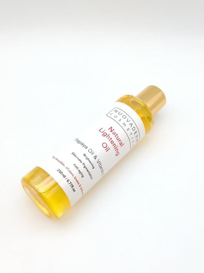 Natural Brightening Oil with Papaya, Vitamin C & Vitamin E for All Skin Types - Anti-Aging Brightening Serum for Face & Body - Moisturizing Face Oil for Fine Lines, Skin Rejuvenation