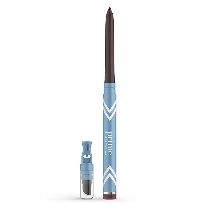 PrimeEyes Glide Eyeliner for Mature Women – Waterproof, Long-Stay and Mess-Proof – Gel Creme Texture, Discreet Sharpener and Effective Smudger (Mocha Shimmer)