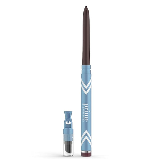 PrimeEyes Glide Eyeliner for Mature Women – Waterproof, Long-Stay and Mess-Proof – Gel Creme Texture, Discreet Sharpener and Effective Smudger (Mocha Shimmer)