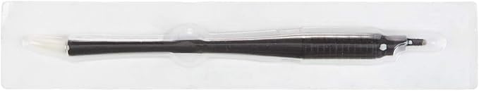 M PACK Of 10 Mellie's Signature Microblading Disposable Pen - U SHAPE .18mm - Sterile - Sharp Blade & Non Slip Grip With Pigment Sponge - 18U Microblading Needles