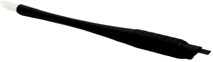 M Mellie's Signature Microblading Eyebrow Pen (Pack of 10) - Disposable Pen for Brows - Sterilized Blade, Comfortable Rubber Grip and Pigment Sponge for Flawless Brows (U18 .20mm, Black)