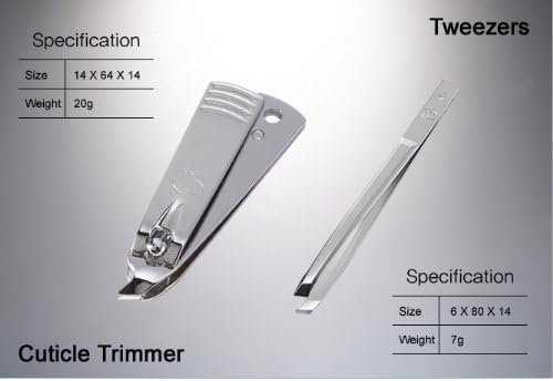 K-Beauty! World No. 1, Three Seven 777 Travel Manicure Pedicure Grooming Kit Set - Nail Clipper (Total 9 Pcs, Model: TS-970RC).. Made in Korea, Since 1975. (Red Case & Silver)