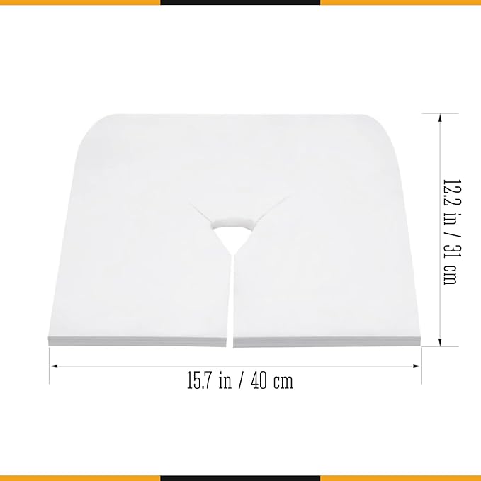 50 Pcs Disposable Face Cradle Covers for Massage Table - Size XXL - Massage Therapy Supplies, Soft and Durable, Covers for Massage Table, Spa, Hygienic and Comfortable for Clients