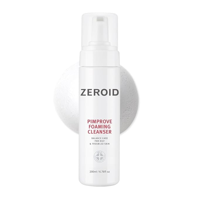 ZEROID | Pimprove Foaming Cleanser | Foam Type Facial Cleanser for Oily and Sensitive Skin | Face Wash for Women and Men | Korean Facial Care Products | Face Wash Skin Care | 6.76 fl oz (200ml)