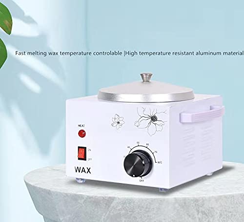 Single Pot Wax Warmer, Professional Electric Wax Heater Machine Facial Skin SPA Equipment with Adjustable Temperature Set