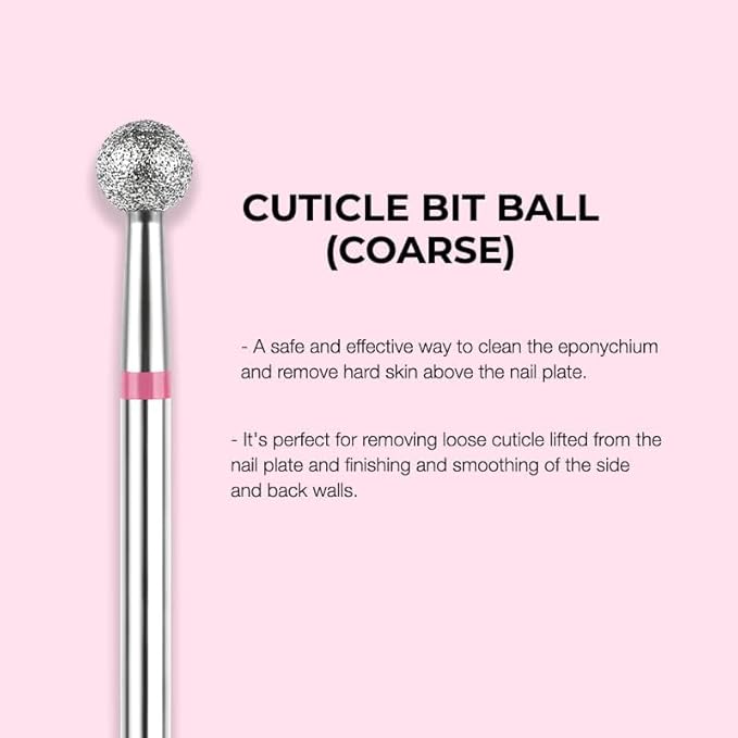 Kiara Sky Cuticle Bit and Bundle - Diamond Cuticle Drill Bits - Long Lasting Nail Drill Bits - Professional Cleaner Tool for Under Nails, Cuticle Bit Bundle
