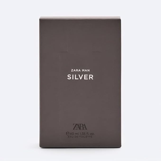 Zara Man Silver Cologne for Men EDT Eau De Toilette 40 ML (1.35 FL OZ)