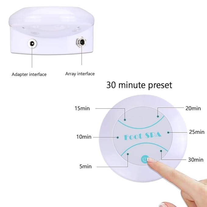 Chomsky Ionic Detox Foot Bath Machine Birthday Gift Portable Foot Spa Cleanse with Professional Tub Bucket 10 Liners and 2 Round Arrays (All Accessories Included)