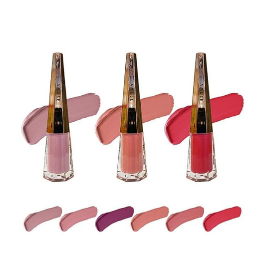 Deluxe Long Wear Matte Liquid Lipstick (Full 6 PC Set 01-06)