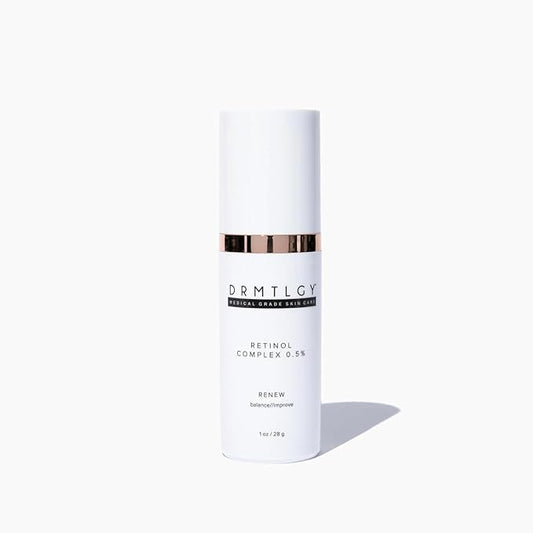 DRMTLGY 0.5% Retinol Serum for Face - Anti Wrinkle with Vitamin C and Vitamin E - Retin A Anti Aging Serum - Made in the USA 0.5% Resurfacing
