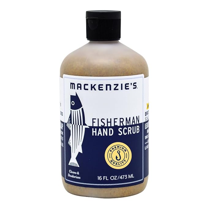MacKenzie's Fisherman Hand Scrub - Gifts for Men - Gifts for Fisherman - Gifts for Cooks - Gifts for Gardeners - Cleansing & Deodorizing Hand Cleaner - 16 oz.