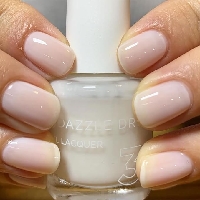 Dazzle Dry Mini Kit 4 Step System - Fine China, a sheer milky white. Simple and clean. (5 Piece Kit / 5 Manicures)