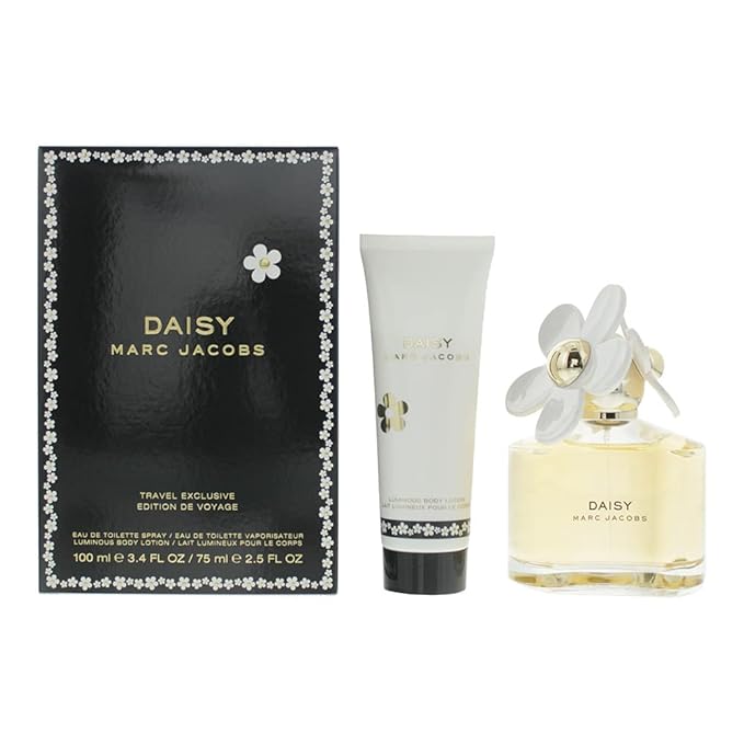 Marc Jacobs Daisy 2-Piece Gift Set for Women, (3.4 Ounce Eau de Toilette Spray, 2.5 Ounce Body Lotion)
