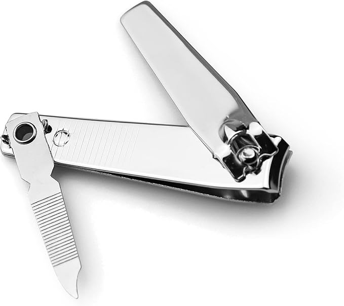Thickened Stainless Steel Nail Clippers with Nail File, Nail Clippers Bulk,Bulk Nail Clippers for Homeless Individually Wrapped, for Homeless,Shelter, Air Bnb, Hotel 2.3inches (50 PCS)