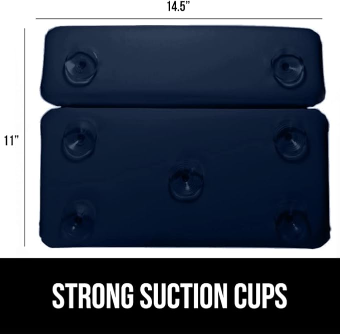 GORILLA GRIP Bath Pillow for Tub, Improved Suction Cups, Luxury Bathtub Pillows, Headrest for Neck and Back Support, Relaxing Home Spa, Hot Tubs and Bathroom Essentials, Gifts for Women, 2 Panel Navy